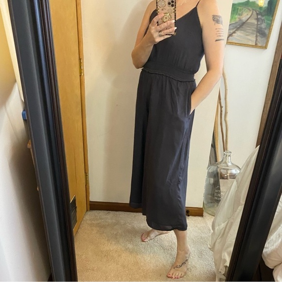 Aritzia Wilfred Dark Gray Side Button Summer Pantsuit - Picture 7 of 15